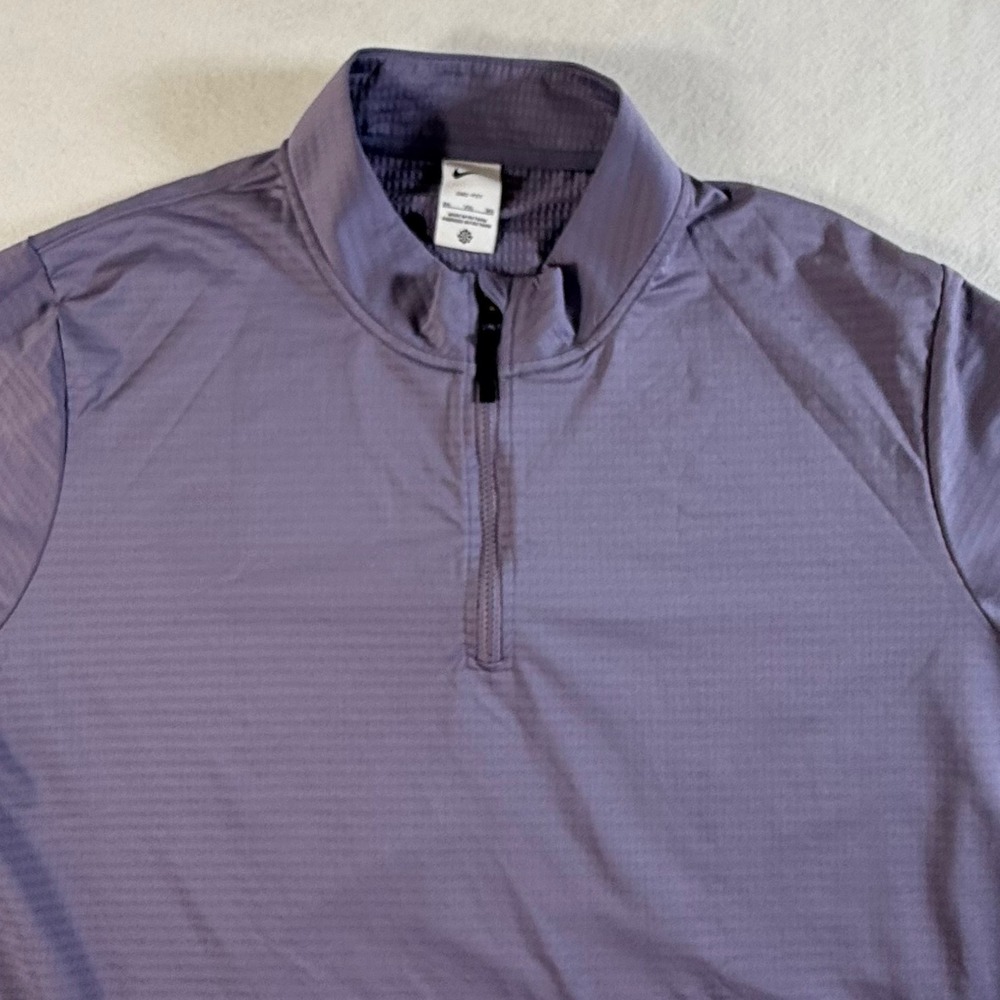 Nike Dri-FIT 1/4 Zip Pullover Mens 3XL Textured Active Top Purple
